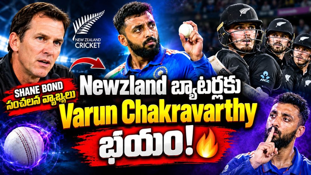 న్యూజిలాండ్లో వరుణ్ చక్రవర్తి విధ్వంసం? 🔥 షేన్ బాండ్ సంచలన కామెంట్స్! న్యూజిలాండ్లో వరుణ్ చక్రవర్తి విధ్వంసం? 🔥 షేన్ బాండ్ సంచలన కామెంట్స్!